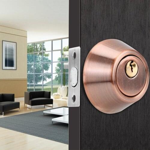 Double Sided Lock smart lock Double Cylinder Steel Security Door Bolt with Lock on Both Side for Wood Doors anti theft lock