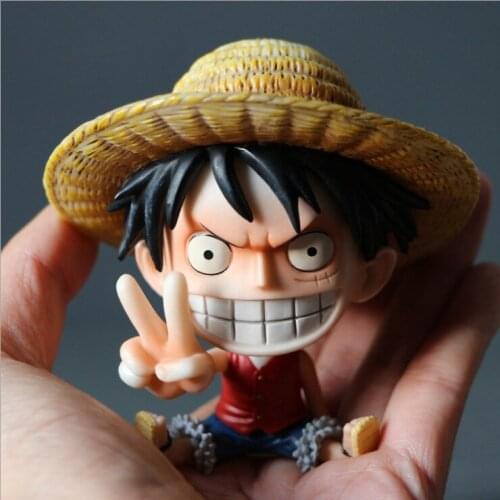 [MYKPOP]ONE PIECE Luffy Action Figure in Sitting Posture Amine Fans Collection Amine SC20091415