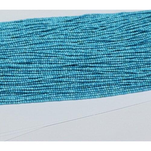 Natural Blue Howlite Calaite Turquoises Stone 2mm 3mm Round Beads Diy Jewelry Loose Accessories Spacer Finding Beads 15inch B44