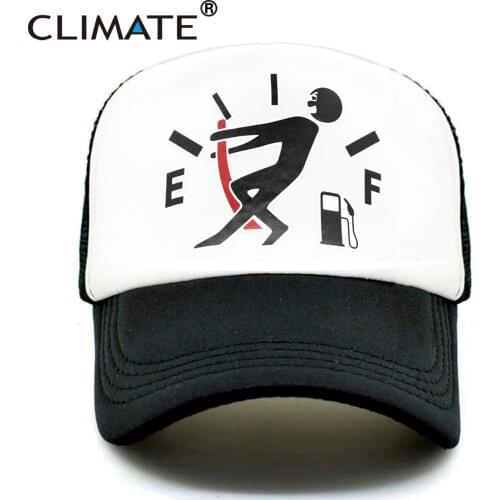 CLIMATE Car Racing Fan Trucker Cap Men Funny Car Caps Oiling Refuel Hip Hop Summer Mesh Hat Driver Car Racing Fans Caps for Men