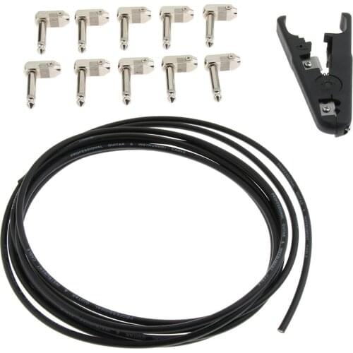 6.35mm Audio Pedal Board Kit DIY Patch Cables Cords for Guitar Bass Accessories