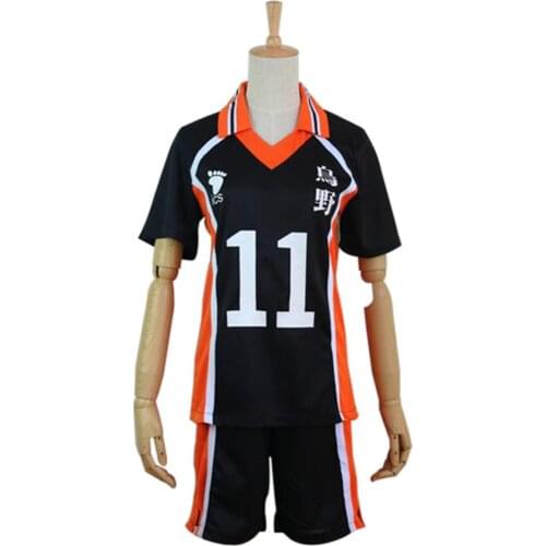Anime Haikyuu NO.11 Kei Tsukishima Cosplay Costume School Uniform Top+Short Sport Suits Running Cosplay Outfit