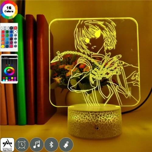 Creative Led Night Light 3D Hunter Kula Picka Atmosphere Party Lamp Anime Style Lava Base 16 Colors Remote Control