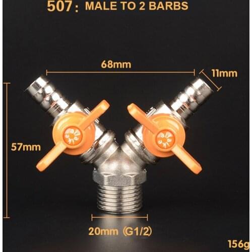 Brass Chrome Ball Gas Valve G1/2" BSPP For Gas Liquid Water ON/OFF Ball Valve 507