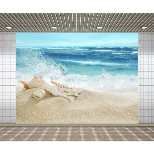 Lyavshi Summer Tropical Waves Beach Sand Child Holiday Photography Backdrop Photo Studio Photographic Background
