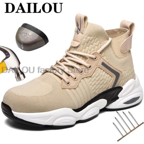 Men Boots Steel Toe Cap Safety Shoes Men Work Boots Indestructible Work Shoes Winter Boots Male Security Boots Industrial Shoes