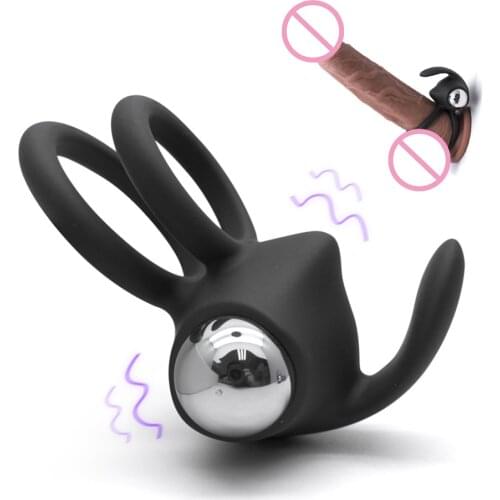 Male Vibrating Chastity Device Penis Sleeve Cock Cage Ring Delay Ejaculation Bullet Vibrator Bondage Cockring Sex Toys for Men