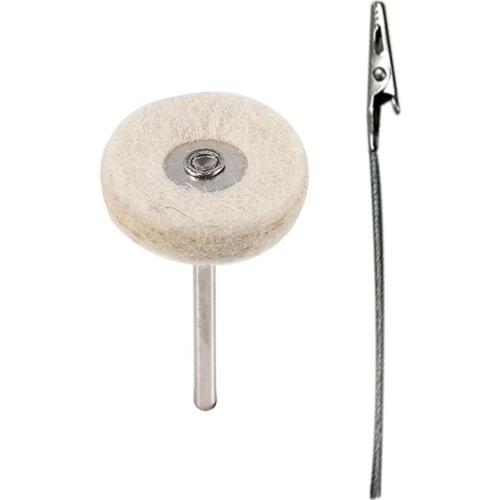 Set of 50 Wire Alligator Clamp Long-Tailed Alligator Iron Clip Clasp & 10 Pieces 25mm Felt Installation Polishing Pad