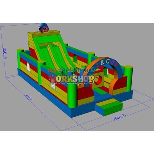 Indoor NEW Design Inflatable Amusement Park , Kids Bouncer Playground With Slide Jumper