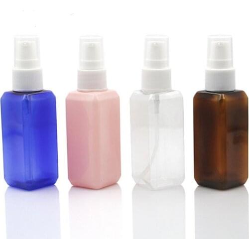 Wholesale 50ml Empty Plastic Pump Bottle Refillable Makeup Water Cosmetic Cream Sample Container