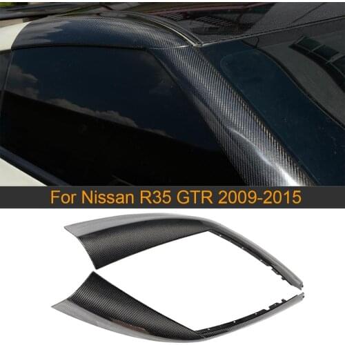 Carbon Fiber Roof A Pillar Exterior Molding Panelfor for Nissan R35 GTR 2009 2010 2011 2012 2013 2014 2015 Pillar Cover Spoiler