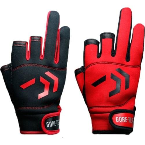 2020 New Outdoor Fishing 5 Fingers Cut Fishing Gloves Waterproof Fishing Accessories Fishing Accessories Three Finger Mitten