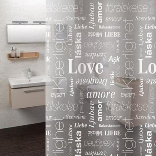 PEVA Floral Shower Curtain Thicken Waterproof Translucent Bathroom Curtain English Letter Leaf Pattern for Bathroom Shower