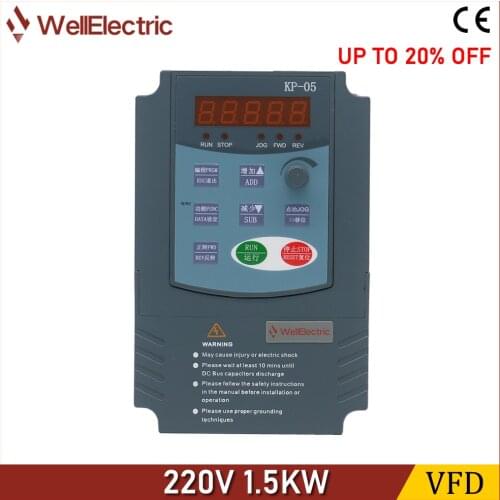 VFD inverter 0.75KW/1.5KW/2.2KW/3.7KW 220V V/F control for Motor Speed Control Frequency Inverter