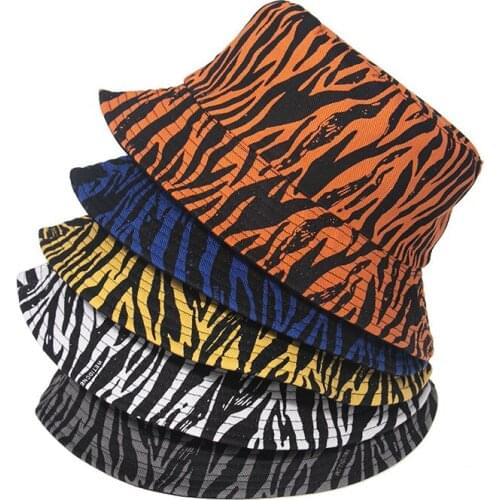 Outdoor Mens Womens Bucket Hat, Fisherman Hat, Couple Leisure Zebra Pattern Spring Summer Travel Outing Sunscreen Sun Hat