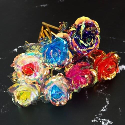 24K Rose Flower String lights for Valentines Day Gift Neon Party Led Light Glow Stick Lantern Heart Wire Lights Gold fairy