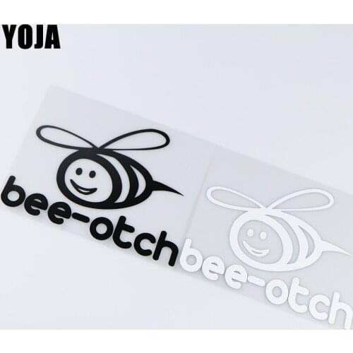 YOJA 15.3X12.6CM Bee Otch Personality Cartoon Decal Lovely Animal Vinyl Car Sticker ZT4-0250