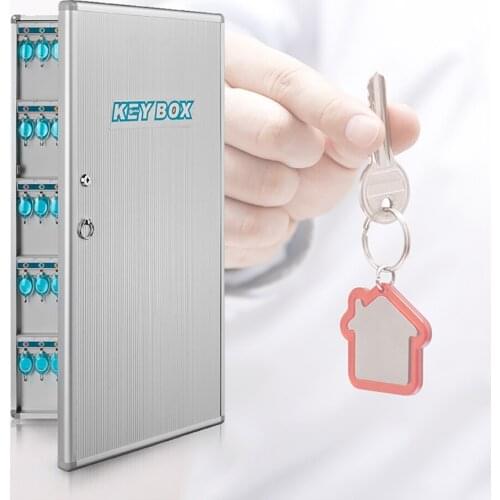 120 Keys Big Capacity Storage Box with Lock and Tags B1120 Aluminum alloy Key Cabinet Wall Mounted Security Management Keybox