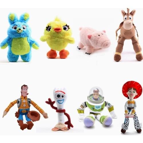 Pixar Movie Toy Story 4 Forky Woody Buzz Lightyear Jessie Bunny Stuffed Dolls Soft Plush Toys Decoration 20/35/45CM Kids Gift