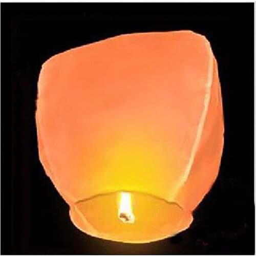 10pcs Chinese White Paper Wishing Lanterns Fly Candle Lamps Christmas Party Wedding Decoration