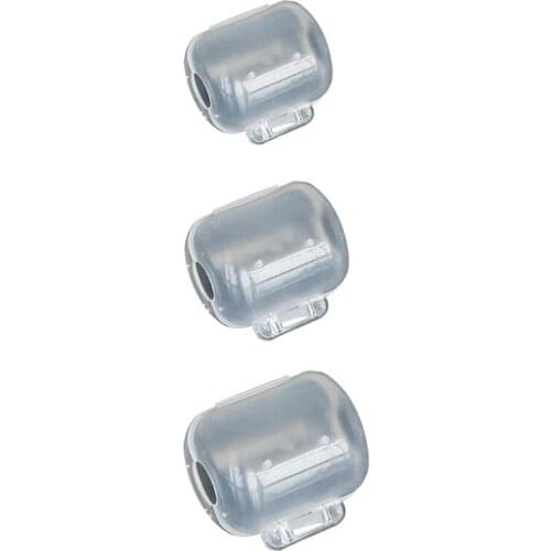 10pcs/lot Squid Hooks Protector Wood Shrimp Hooks Cover Jig Squid Umbrella Hook Caps Bonnets Protector Transparent 3 Sizes