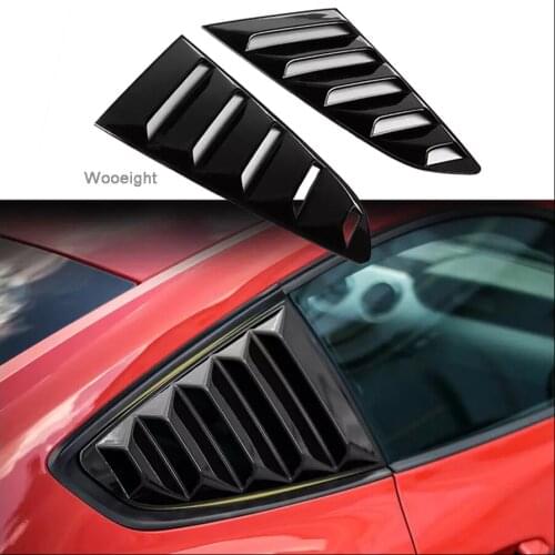 Wooeight 2Pcs Car Side ABS Deflector Vent Window Scoop Louvers Cover Trim Sticker Fit for Ford Mustang Fastback 2015 2016 2017