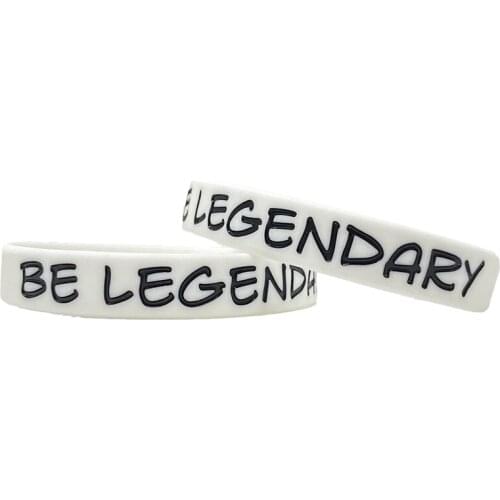 300pcs Motivational BE LEGENDARY Silicone Bracelets Rubber Wristbands Free Shipping by DHL