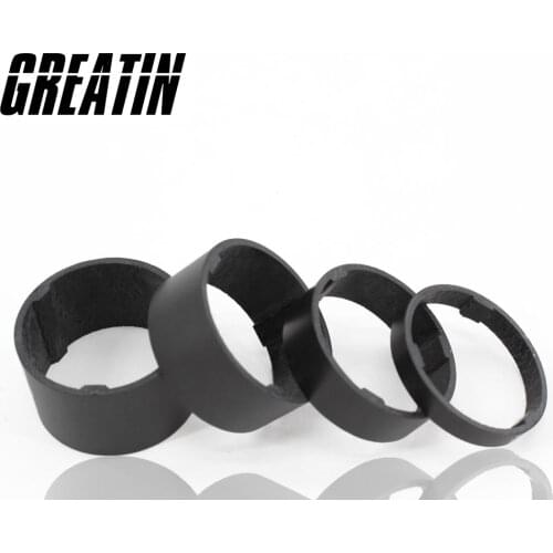 4pcs Carbon Bicycle Spacer Set Carbon Spacers Headset Stem Spacer 1/8" UD Carbon Road Bike Spacers Kit 5mm 10mm15mm 20mm