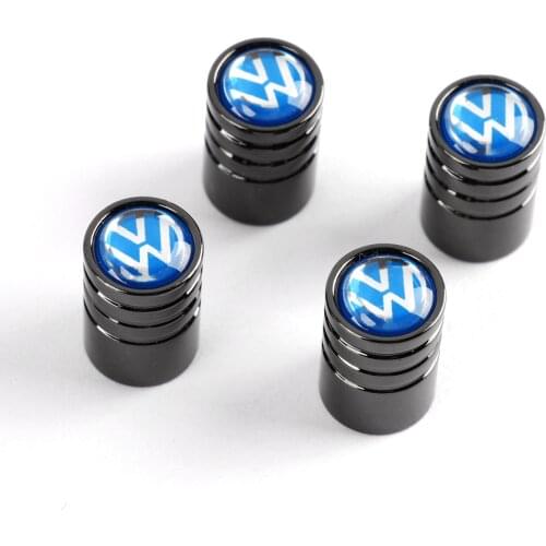 4pcs Set Gloss Blue Car Wheel Air Cap Tire Valve Dust Caps Lug Stem Styling For VW Volkswagen Scirocco Jetta Golf Passat Tiguan