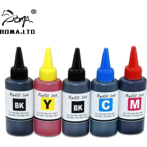5 PC X 100ml Printer Ink For CANON MX921 MX922 MC924 MG5410 MG5430 IP7230 IP7220 IP7210 Printer Ink Cartridge Ciss