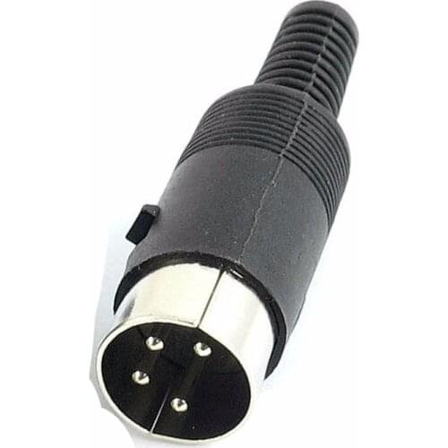 50 pcs 4 Pin DIN Plug DIN male Plug Cable Connector with Plastic Handle