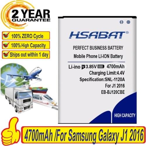 HSABAT 4700mAh EB-BJ120CBE for Samsung Galaxy J1 2016 Version J120F Galaxy Express 3 J120A J120T J120 SM-J120F Battery