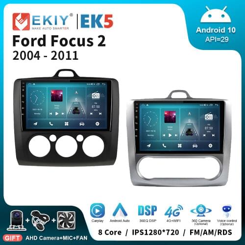 EKIY 6+128G DSP Car Radio For Ford Focus 2005-2011 4G WIFI GPS Navigation All-in-One Android 10 Video Player Multimedia Headunit