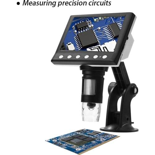 Digital microscope 1000X Electronic 4.3 Inch Display VGA Digital Microscope 8 LED Magnifier with bracket Tools New