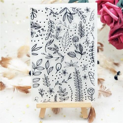 Flowers background Transparent Clear Silicone Stamp/Seal for DIY scrapbooking/photo album Decorative clear stamp sheets