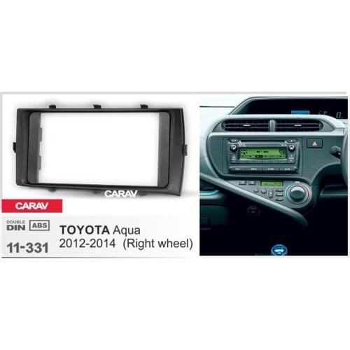Doble Din Radio Fascia for TOYOTA Aqua Right wheel Stereo Audio Panel Mount Installation Dash Kit Adjusting Frame Adapter