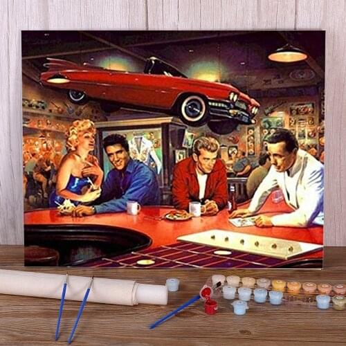 Elvis Presley Paint By Numbers Kit Oil Paints 40*50 Canvas Painting Loft Wall Picture Crafts For Adults For Drawing Handiwork