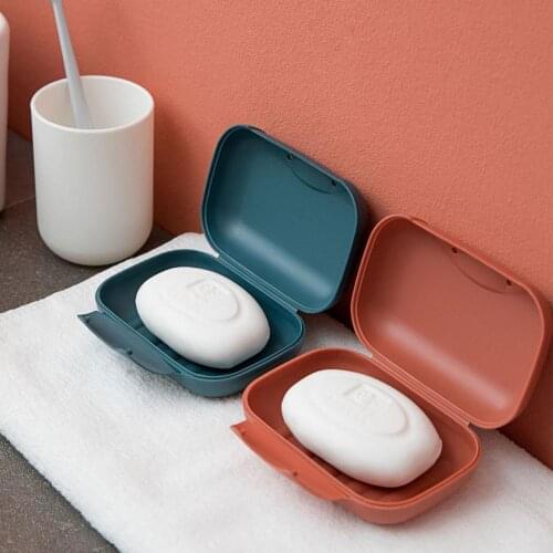 Soap Box Four Colors Waterproof Leak Proof Stylish Compact Easy To Carry Bathroom Storage Sealed Box Portable Travel Soap Dish