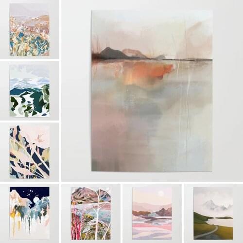 HD Prints Mountain Canvas Painting Modular Wall Art Pictures Home Decoration Landscape Watercolor Poster Living Room Framework