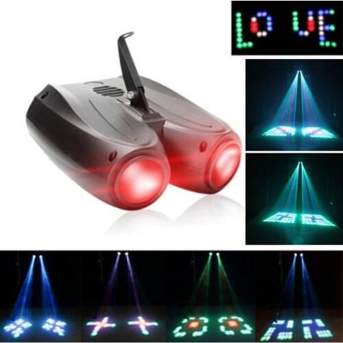 Kleurrijke 20W Rgbw Patroon Led Podium Effect Verlichting 128/64LED Dubbele Hoofd Luchtschip Projector Lamp Licht Dj Disco party