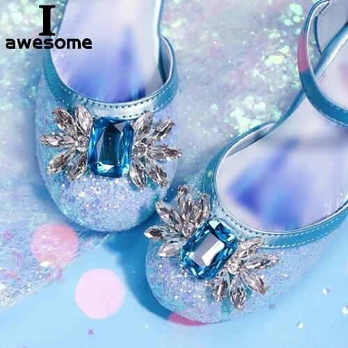 Square Rhinestone Shoes flower Bridal Wedding Party Shoes Accessories For high Heels Sandals Boots Slippers Manual Decorations