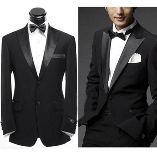 Mens Single-breasted suit Slim Fit Groom Tuxedos for Wedding Black Formal Party Men Suits Groomsmen Suit