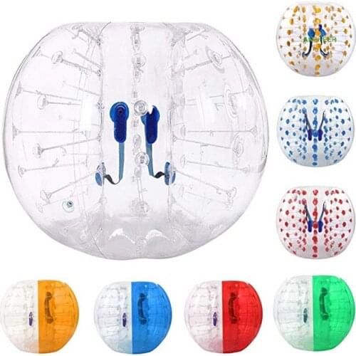 Inflatable Toys for Children Adults 1.2/1.5/1.7m TPU/PVC Air Bubble Soccer Zorb Ball Bumper Ball Football Outdoor Sports Game