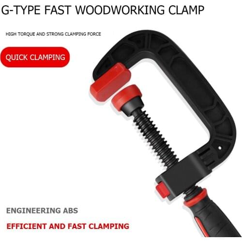 Adjustable Heavy Duty G Type Wood Clip Engineering Plastic Woodworking Carpenter C Clamp Jig Fixture Strong Fast Grip Hand Tools