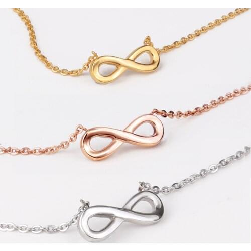 S925 sterling silver jewelry with number 8 cross necklace Korean fashion simple bohimia jewelry for women gifts wholesale