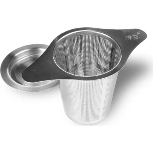 Stainless Steel Coffee Strainer Standing Mesh Gungfu Tea Filter w/ Holder