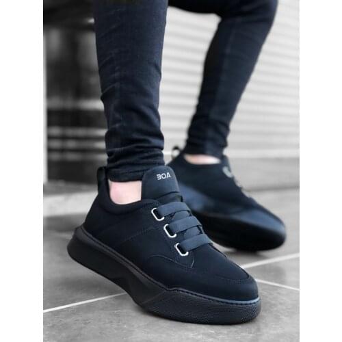BA0160 Band Men High Base Black Sports Shoes
