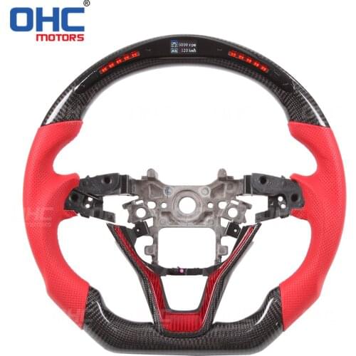 Real Carbon Fiber LED Steering Wheel compatible for Ac-co-rd CV1 CV2