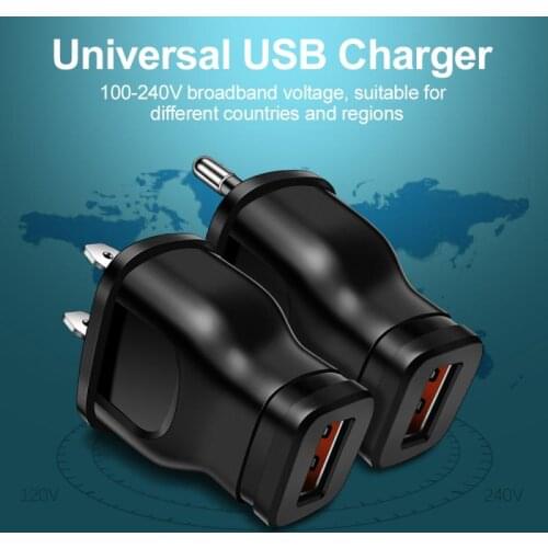 1 Port USB Charger Adapter Direct Charger Universal US EU Plug 5W 1A Travel Charging Conversion Plug Mobile Phone Accessories