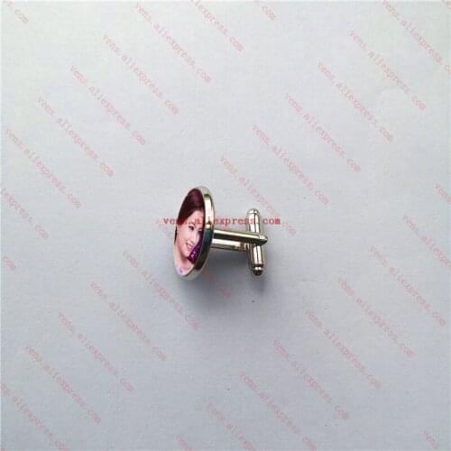 Sublimation blank cufflinks fashion round cufflink heat tranfer printing diy blank consumables 7colours 100pieces/lot